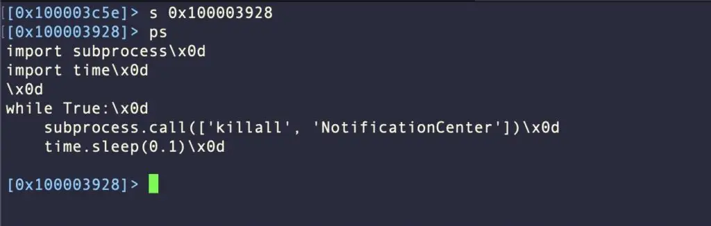 python kill Notification Center